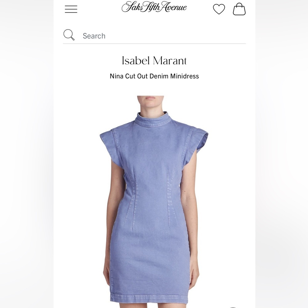 Isabel Marant - NWT Nina Cut Out Denim Minidress - Size 38